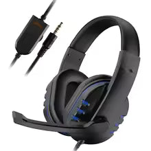 Wired Head Mounted Gaming Earphones Microphone Noise Reduction Earphones 3.5AUX for PC Android Laptop PS4 PS5 Nintendo Tablet
