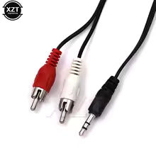 3.5mm Jack to 2 RCA Audio Cables Stereo Male to RCA Male Coaxial Aux Cable For Laptop TV DVD Amplifier Mp3 Speakers 1.2M