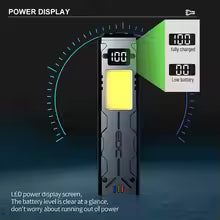 Multifunctional EDC LED Flashlight Digital Display with Pen Clip Outdoor Type-C Charging Emergency Magnetic COB Work Light